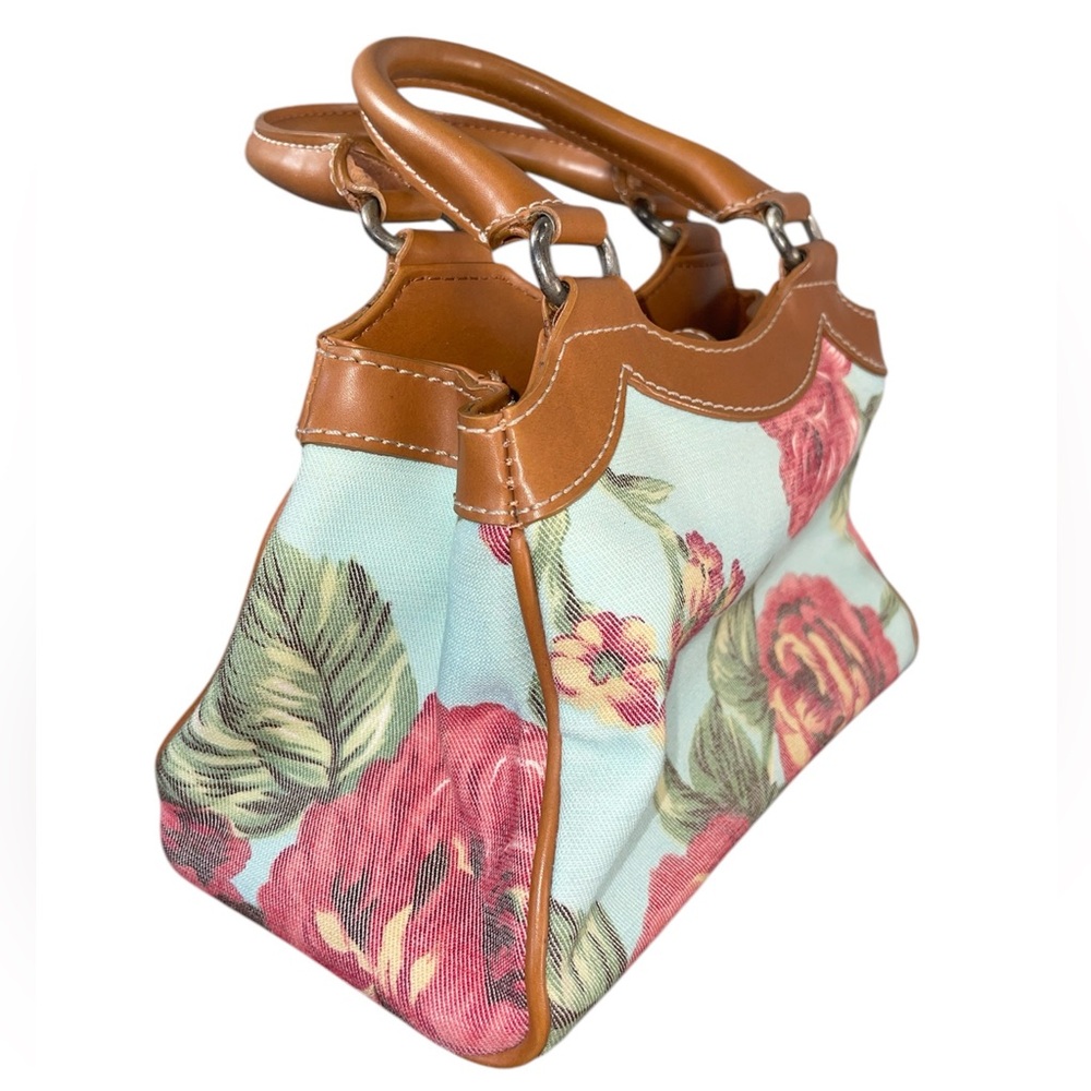 Fossil mini leather floral summer chic purse